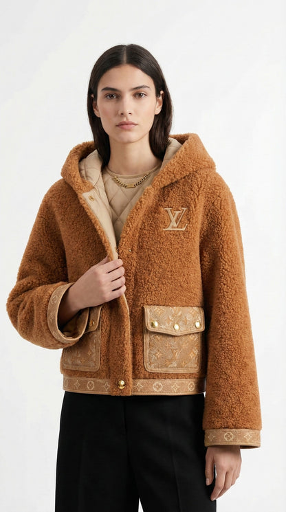 Fluffy Hooded Jacket